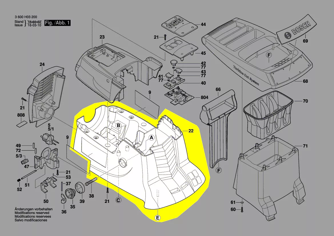 Carter réf. 2 609 002 554 Bosch